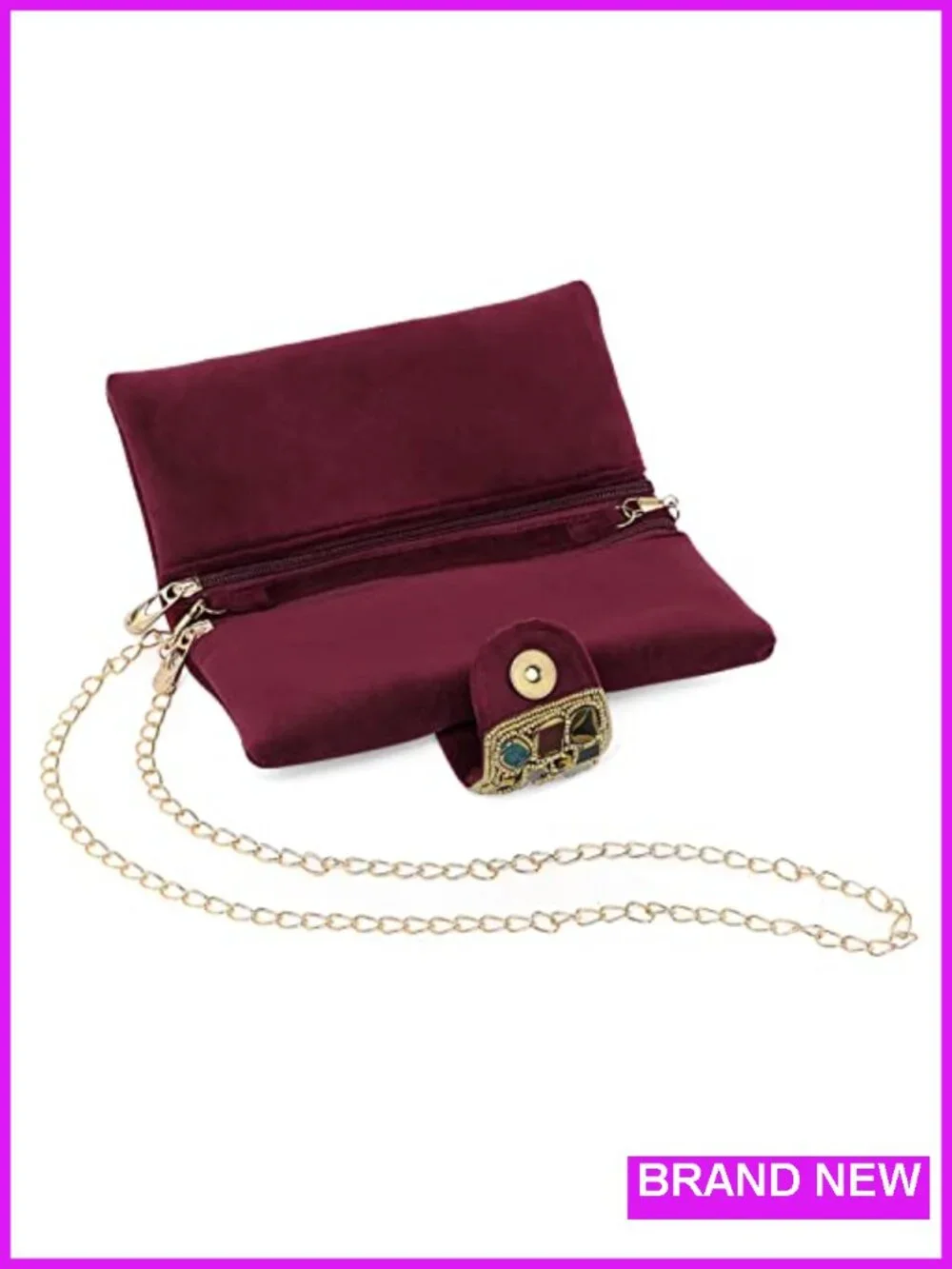 Handmade Evening Clutch Chain Wristlet Bridal Party Purse